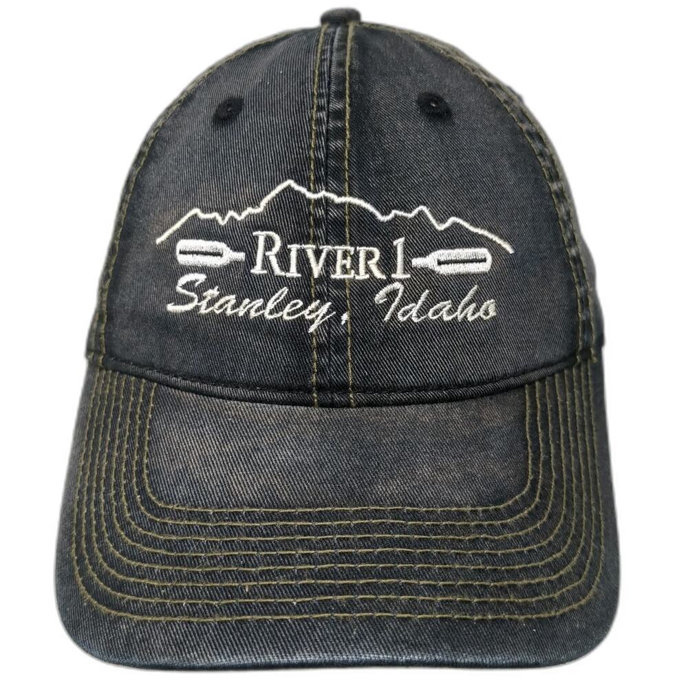 Fahrenheit Black Baseball Cap One Size Stanley Idaho River 1 Mountain Hat